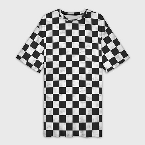 Женская длинная футболка Шахматист / 3D-принт – фото 1