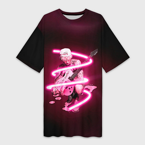 Женская длинная футболка Pink MGK / 3D-принт – фото 1