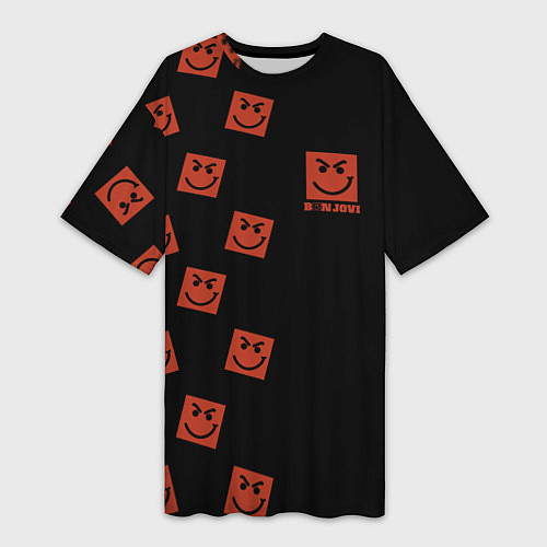 Женская длинная футболка BON JOVI HAVE A NICE DAY / 3D-принт – фото 1