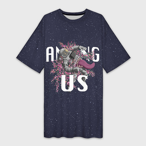 Женская длинная футболка Among Us Амонг Ас Z / 3D-принт – фото 1