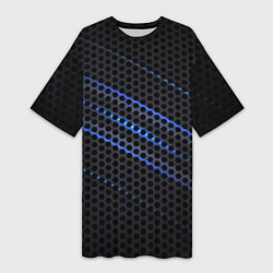 Женская длинная футболка СТАЛЬНАЯ СЕТКА НЕОН STEEL MESH NEON