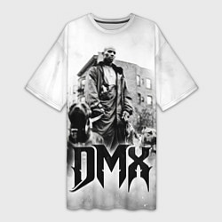 Футболка женская длинная DMX, цвет: 3D-принт