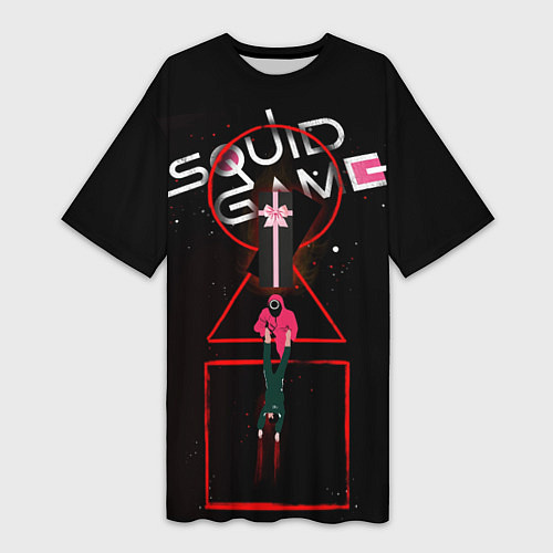 Женская длинная футболка Squid Game / 3D-принт – фото 1