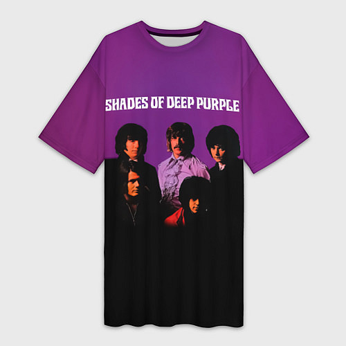 Женская длинная футболка Shades of Deep Purple / 3D-принт – фото 1