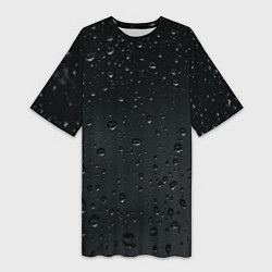 Женская длинная футболка Ночной дождь