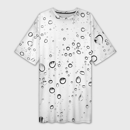 Женская длинная футболка Утренний дождь / 3D-принт – фото 1