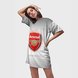 Футболка женская длинная F C Arsenal, цвет: 3D-принт — фото 2