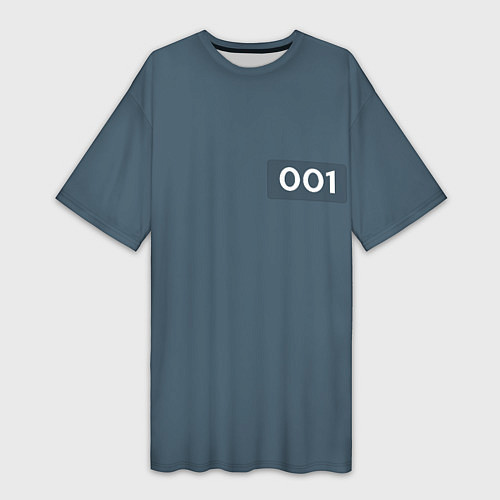 Женская длинная футболка Игра в кальмара: 001 / 3D-принт – фото 1