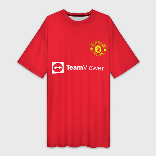 Женская длинная футболка Бруну Фернандеш форма Манчестер Юнайтед 20212022 / 3D-принт – фото 1