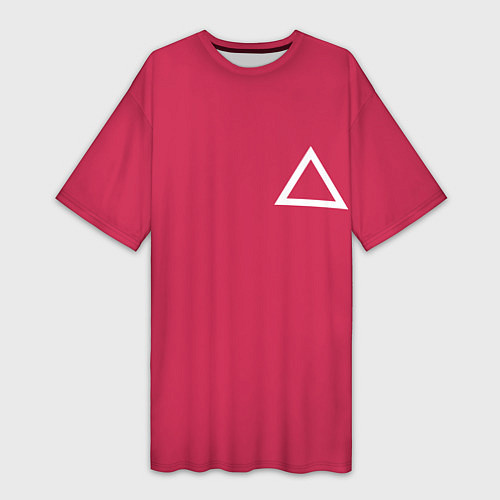 Женская длинная футболка Треугольник / 3D-принт – фото 1