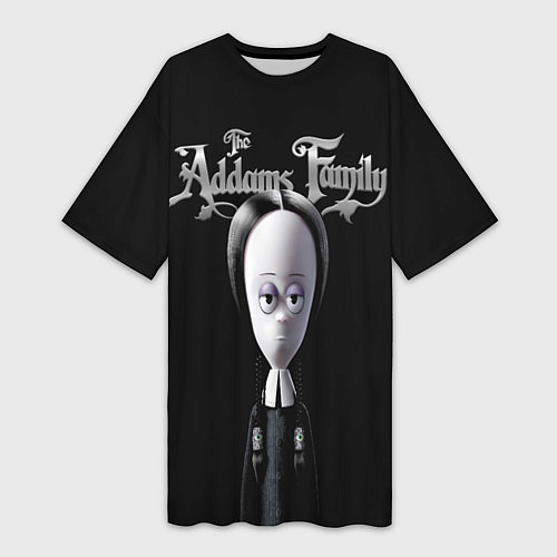 Женская длинная футболка Семейка Аддамс Addams Family / 3D-принт – фото 1