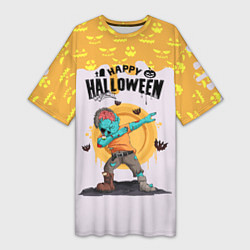 Женская длинная футболка Dab zombie halloween
