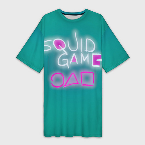 Женская длинная футболка Squid game a / 3D-принт – фото 1