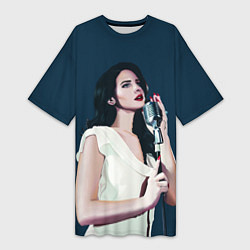 Женская длинная футболка Лана с микрофоном