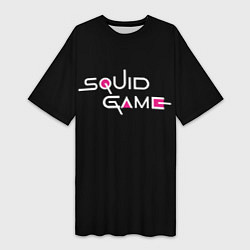Футболка женская длинная Squid Game, цвет: 3D-принт
