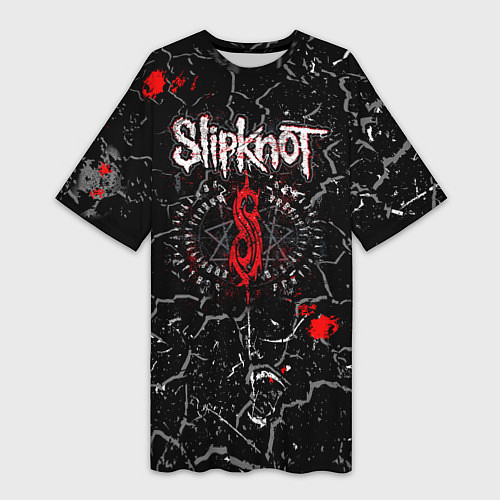 Женская длинная футболка Slipknot Rock Слипкнот Музыка Рок Гранж / 3D-принт – фото 1