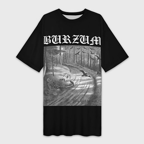 Женская длинная футболка Burzum Hvis lyset tar oss / 3D-принт – фото 1