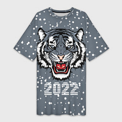 Женская длинная футболка Водяной тигр 2022