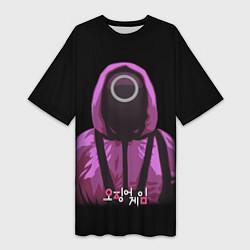 Женская длинная футболка Squid Game Circle Guy