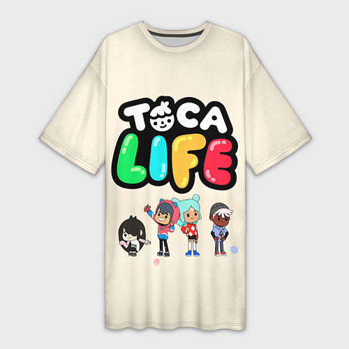 Женская длинная футболка Toca Life: Persons / 3D-принт – фото 1