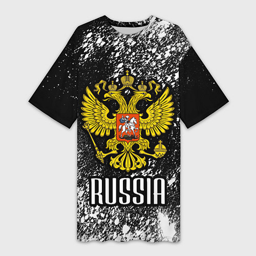 Женская длинная футболка Russia / 3D-принт – фото 1