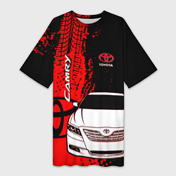 Женская длинная футболка Camry Toyota glitch