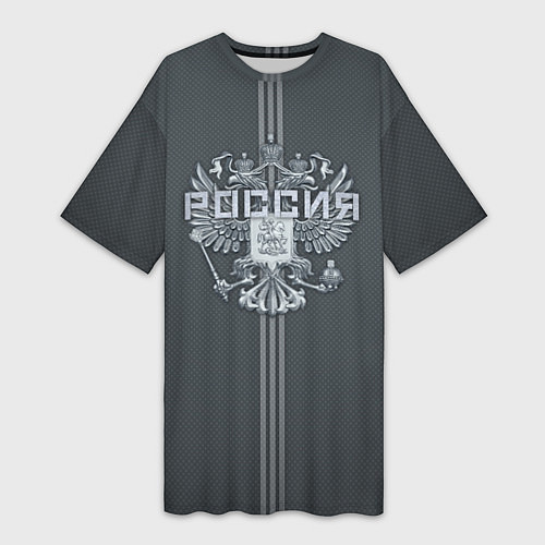 Женская длинная футболка Герб Российской Федерации / 3D-принт – фото 1