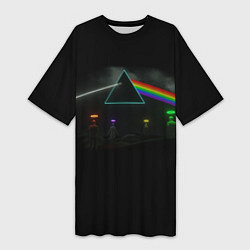 Женская длинная футболка ПИНК ФЛОЙД PINK FLOYD LOGO