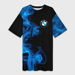 Женская длинная футболка BMW Дым
