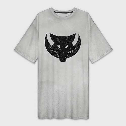 Женская длинная футболка Лунные волки цвет легиона / 3D-принт – фото 1