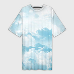 Женская длинная футболка Плотные облака