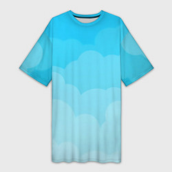 Женская длинная футболка Голубые облака