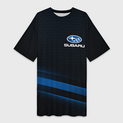Женская длинная футболка Subaru, sport style