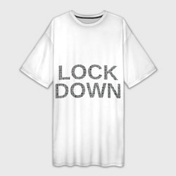 Женская длинная футболка QR Lockdown англ