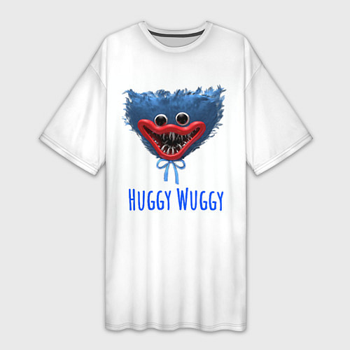 Женская длинная футболка Хагги Вагги Huggy Wuggy / 3D-принт – фото 1