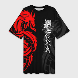 Женская длинная футболка Токийские Мстители: Красный дракон