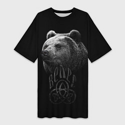 Женская длинная футболка ВЕЛЕС, Медведь