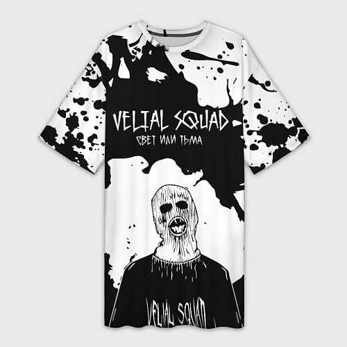 Женская длинная футболка Velial Squad свет или тьма, / 3D-принт – фото 1