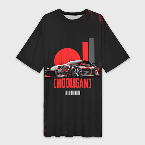 Женская длинная футболка HOOLIGAN HOONIGAN / 3D-принт – фото 1