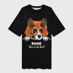Женская длинная футболка Басенджи Basenji