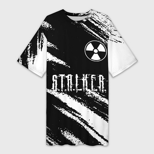 Женская длинная футболка S T A L K E R 2: Тени Чернобыля / 3D-принт – фото 1