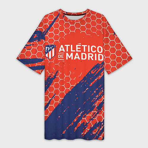 Женская длинная футболка Atletico Madrid: Football Club / 3D-принт – фото 1