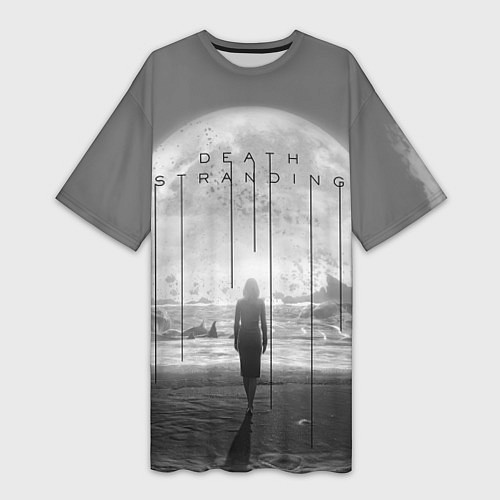Женская длинная футболка DEATH STRANDING PRESIDENT USA / 3D-принт – фото 1