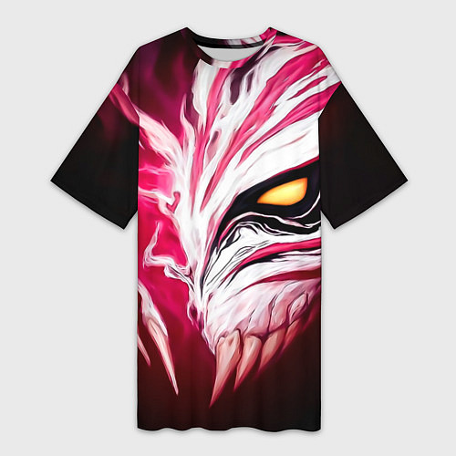 Женская длинная футболка Маска пустого Блич / 3D-принт – фото 1