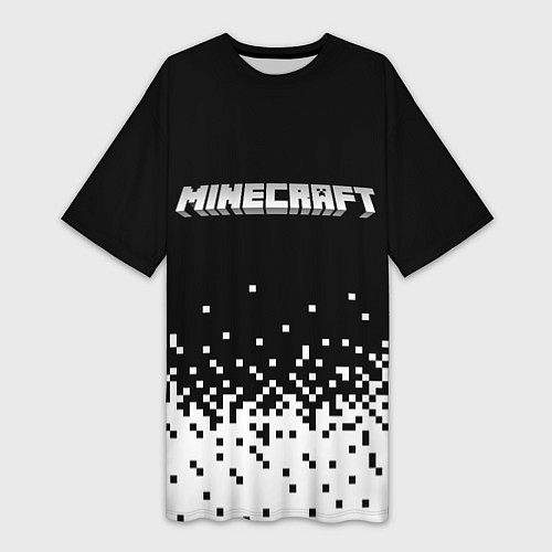 Женская длинная футболка Minecraft Майнкрафт логотип / 3D-принт – фото 1