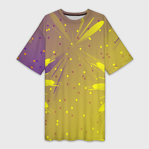 Женская длинная футболка Новогодний салют фейерверк / 3D-принт – фото 1