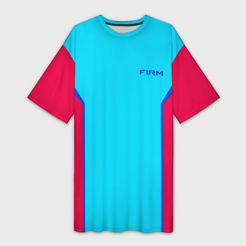 Женская длинная футболка Ретро стиль FIRM / 3D-принт – фото 1