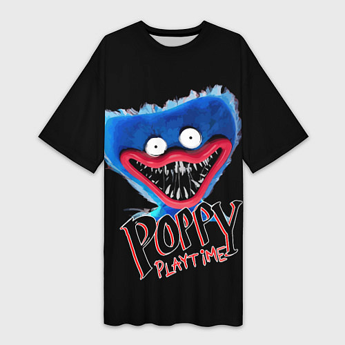 Женская длинная футболка Poppy Playtime / 3D-принт – фото 1