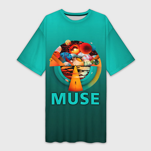 Женская длинная футболка The Resistance - Muse / 3D-принт – фото 1