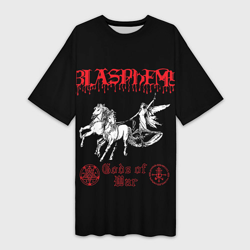 Женская длинная футболка Blasphemy - Gods of War / 3D-принт – фото 1
